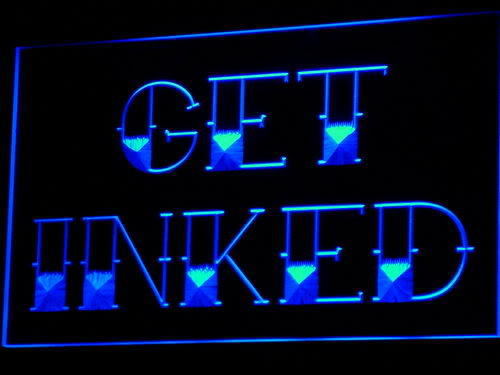 Get Inked Tattoo Piercing Shop Neon Light Sign